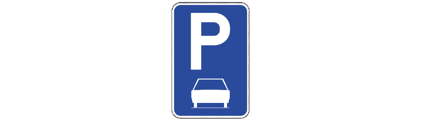 E9b Stationnement réservé aux motocyclettes, voitures, voitures mixtes et minibus