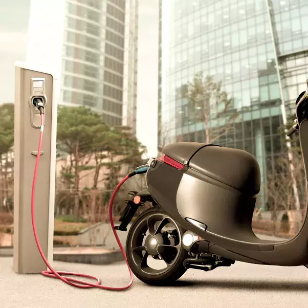 charging electric motorcycle