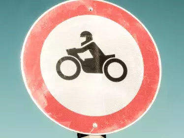 road sign motocycle