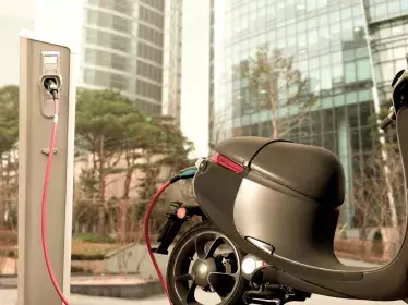 charging electric motorcycle