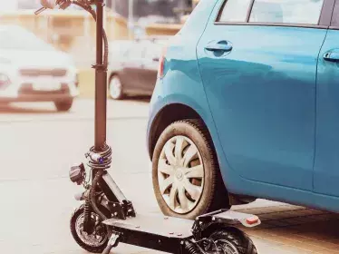fluid and flexible mobility electric scooter car